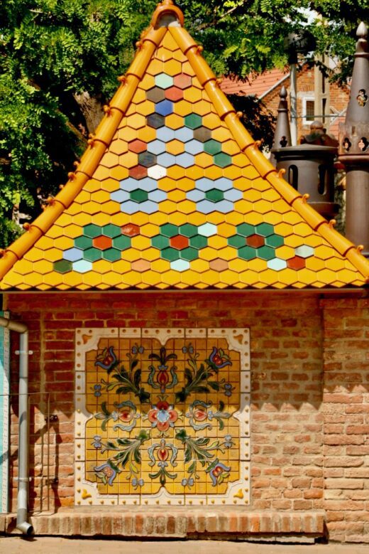 Colorful Zsolnay ceramics in Pecs, Hungary